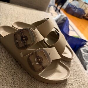 Birkenstock EVA big buckle Women's Sandals - grey taupe (brown) NEW